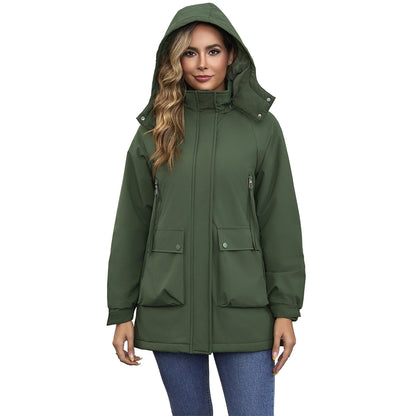 Zanlo Medium length parka jacket for women 