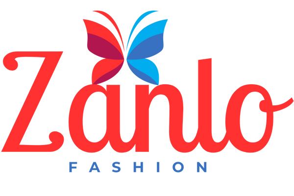 Zanlo Fashion logo with a colorful butterfly on a white background