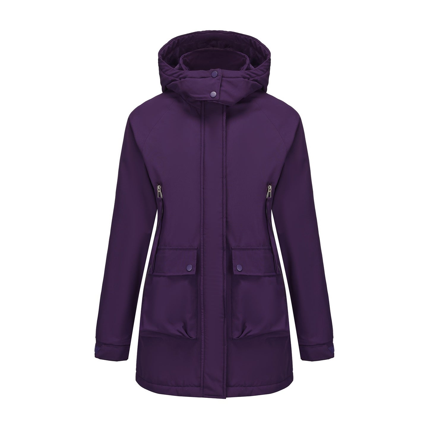 Zanlo Warm winter parka for women shown in outdoor style look